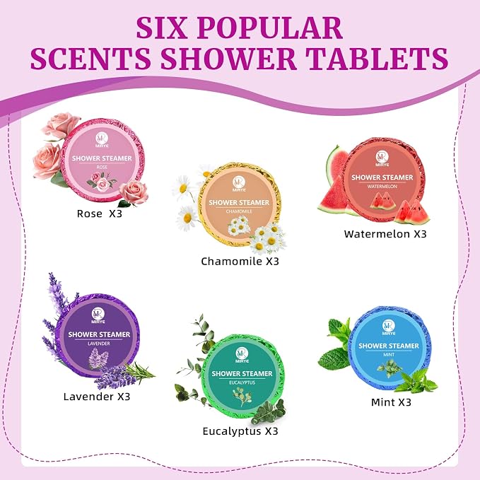 18-Pack Shower Steamers Aromatherapy, Self Care Gifts - Image 2