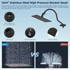Hibbent All Metal CUPC Certified Shower Head, Handheld Showerhead Combo - Image 4
