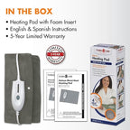 TheraCare Deluxe Heating Pad | Moist & Dry Heat | Four-Heat Settings | Sore - Image 11
