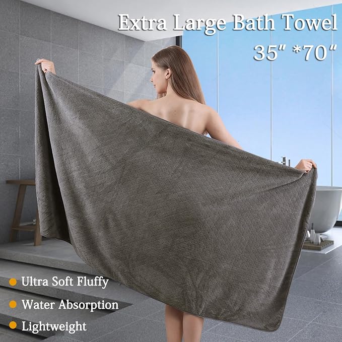 Ycosy Extra Large Bath Towels Set 35x70 Inches - Image 2