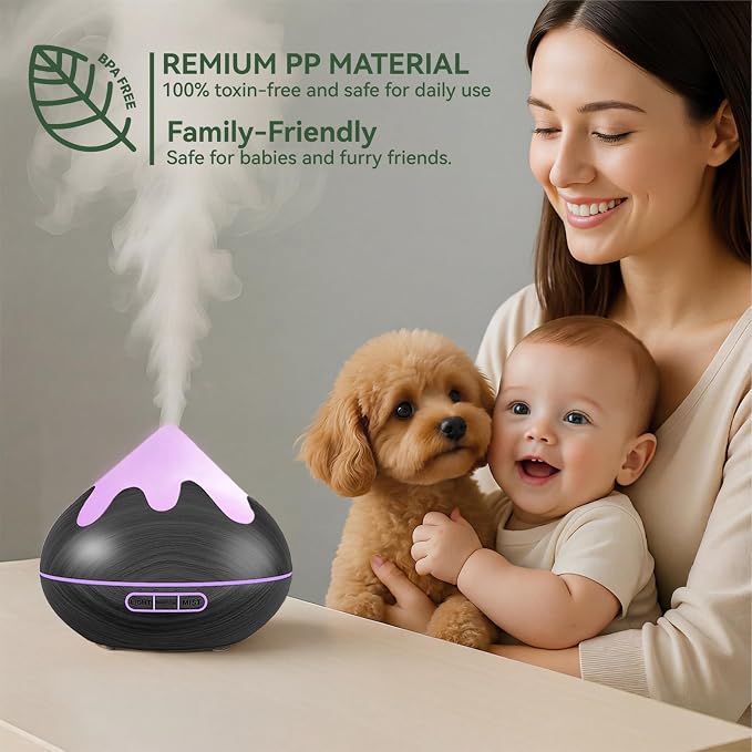 500ML Essential Oil Diffuser, Aromatherapy Diffuser - Image 8