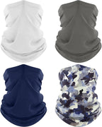 ROXUN 4 Pack Neck Gaiter, Cooling Breathable Face Mask UV Protection Scarf by Roxun
