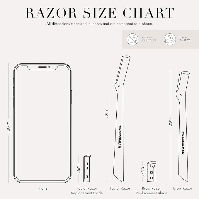 Tweezerman Rose Gold Facial Razor - Image 11