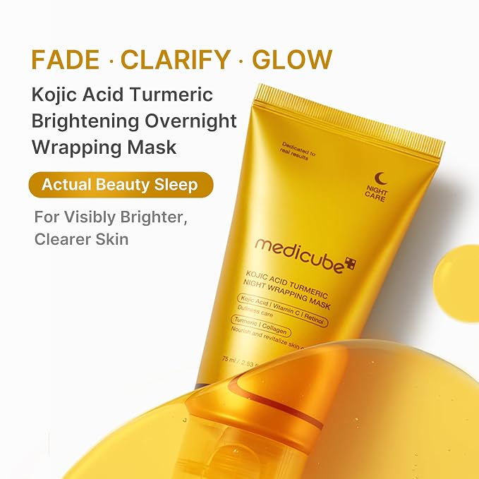 medicube Wrapping Mask Kojic Acid, Vitamin C Overnight Peel Off Facial Mask | - Image 2