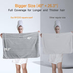 Large Microfiber Hair Towel Wrap - Image 2