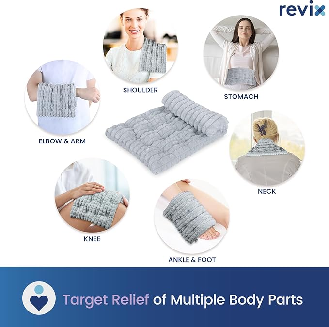 REVIX Microwave Heating Pad, 8 * 14" Flaxseeds Heating Pads Microwavable Moist - Image 6