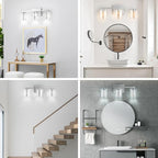 LED Modern Bathroom Light Fixtures Over Mirror, 3-Light Brushed Nickel Vanity - Image 7