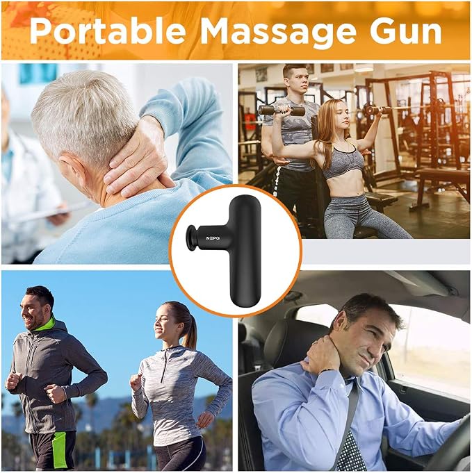 NEPQ Mini Massage Gun, Powerful Fascial Gun Portable Deep Tissue Percussion - Image 8