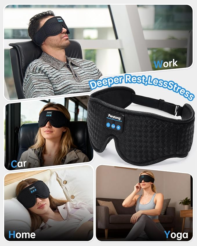 Perytong Sleep Mask with Bluetooth 5.4 Headphones, Wireless Sleep Eye Mask - Image 8