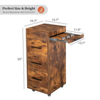 Salon Trolley Cart with Wheels, 3-Drawer Rolling Hair Styling Station, Mobile - Image 7