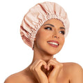Reusable Shower Cap for Women, Large Waterproof Shower Bonnet Washable Elastic by Edoneery