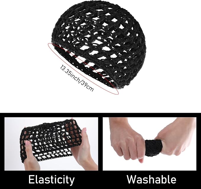 WLLHYF Wig Cap Thick Long Hair Caps Adjustable Net Mesh Braided Weaving Making - Image 9