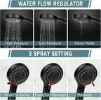 Taiker Filtered Shower Head, High Pressure Rainfall Shower Head/Handheld Shower - Image 5
