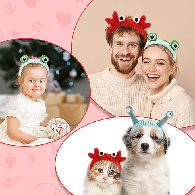 WLLHYF 3 Pack Spa Headband Face Wash Hairband Facial Makeup Head Wraps Cartoon - Image 4