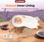 Lavender Weighted Eye Pillow for Yoga, Microwavable Moist Heat Eye Compress - Image 3