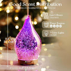 Porseme Essential Oil Diffuser 3D Firework Glass Aromatherapy Ultrasonic - Image 3