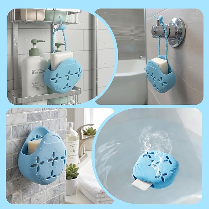 2 Pack Shower Steamer Holder Suction Cup, Silicone Bathroom Accessories - Image 6