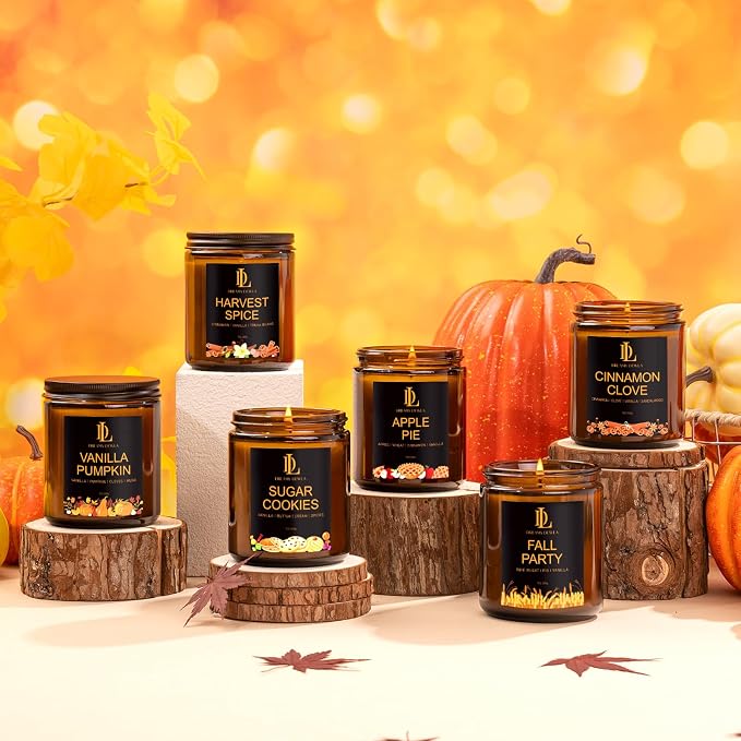 Fall Candles, 6 Pack Soy Candle Set, Scented Candles - Image 7