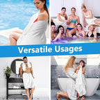SmoothNovelty 8 Pack Microfiber Bath Towels Bulk 27'' x 60'' Oversized Beach - Image 7