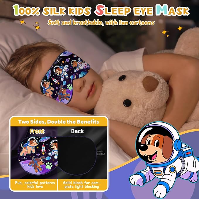 Silk Kids Sleep Mask: 100% Mulberry Silk Eye Mask, Sleeping Masks - Image 5