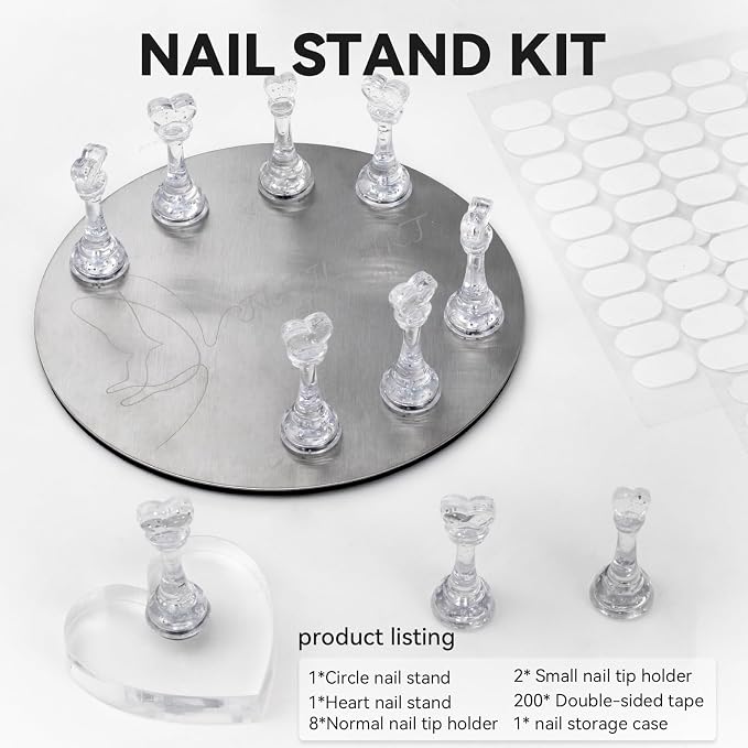 Nail Stands for Press On Nails Painting Display Practice, Powerful Magnetic - Image 2