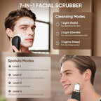Silicone Face Scrubber Blackhead Scraper Rechargeable 2-in-1 Facial Cleansing - Image 4