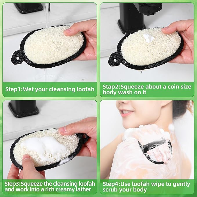 Boao 24 Pcs Loofah Pack Loofah Pads Bulk - Image 3