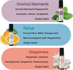 Wecona Aromatherapy Essential Oil Roll-On Set – 6x10ml Essential Oil Blends - Image 3