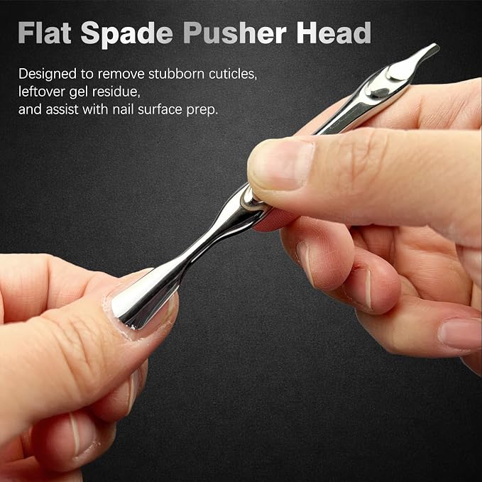 Stainless Steel 2-in-1 Cuticle Pusher - Image 5