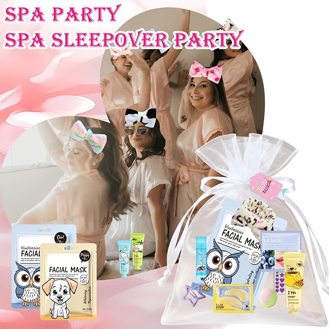 72PCS Spa Party Supplies for Women, Spa Party Favors Include Face Masks - Image 7