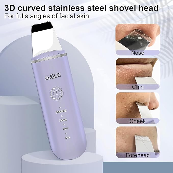 GUGUG Skin Scrubber Face Spatula Skin Spatula Pore Cleaner Blackhead Remover - Image 4