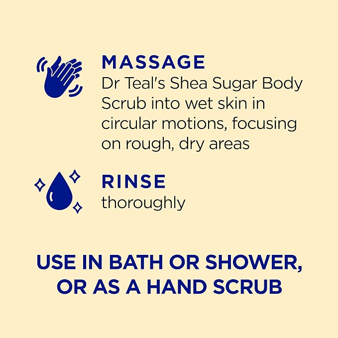 Dr Teal's Shea Sugar Scrub, Prebiotic Lemon Balm, 19 oz - Image 3