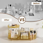 Rotating Makeup Organizer for Vanity, 2 Perfume Trays - Image 6