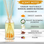 Urban Naturals Sensual Amber Blossoms Reed Diffuser Set | Made - Image 3