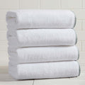White/Green Bath Towel Set by GreatBayHome
