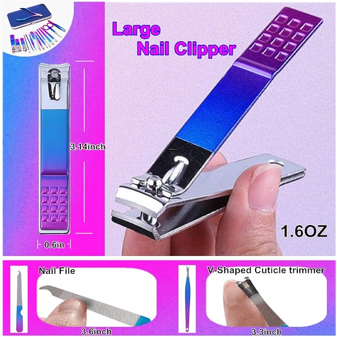 Manicure Set, Professional Nail Clippers Kit, Pedicure Care Tools, Professional - Image 2
