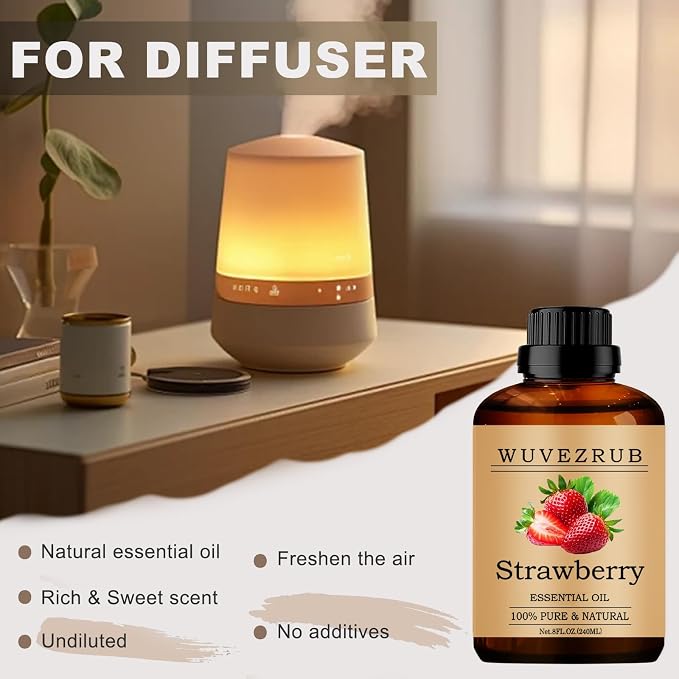 Strawberry Essential Oils, 240ML Pure and Natural Essential Oil - Image 5