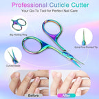 Cuticle Scissors, Extra Fine Curved Manicure & Pedicure Nail Scissor - Image 3