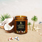 Coconut Vanilla Candles, 7oz Vanilla Coconut Scented Candle, Natural Soy Candles - Image 6