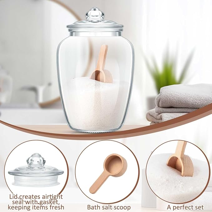 SiliFine 2 Sets 74 oz Bath Salt Container - Image 3