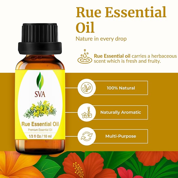 SVA Rue Essential Oil – 1/3 Fl Oz – 100% Natural Rue Oil - Image 2