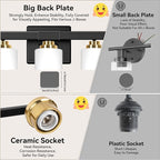 5-Light Bathroom Light Fixtures, Classic Wall Light Fixture - Image 7
