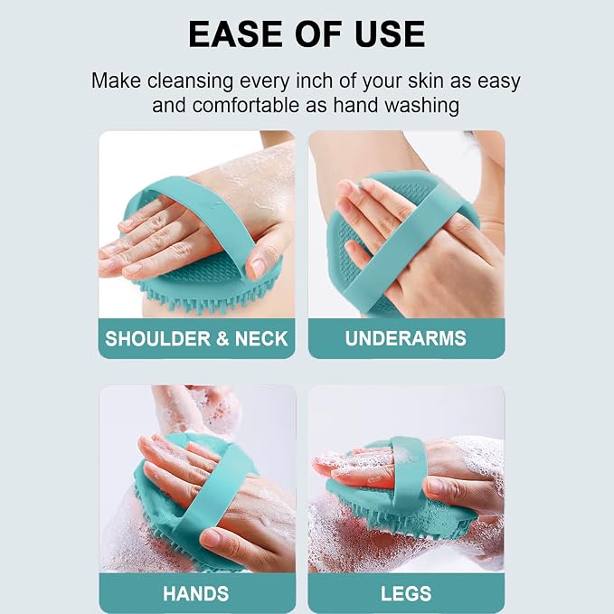 RamPula Silicone Body Scrubber, Silicone Loofah, Quick-Dry Exfoliating Body - Image 5