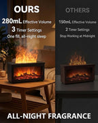 Essential Oil Diffuser, 7-Color Fireplace Fire Flame Aromatherapy Humidifier - Image 3