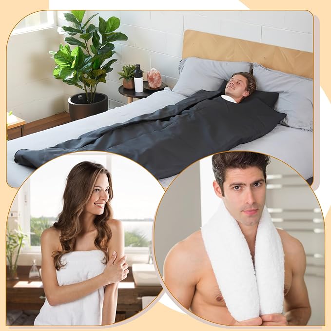 31"x71" Sauna Blanket Insert 2 Pack Machine Washable Blanket Towel Insert Super - Image 7