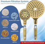 MakeFit Dual Filtered Rain Shower Head Combo, High Pressure Handheld Shower Head - Image 4