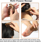 OULIGET Wood Gua Sha Massage Tools Set, Scraping Scalp Massage Comb, Wooden Gua - Image 5