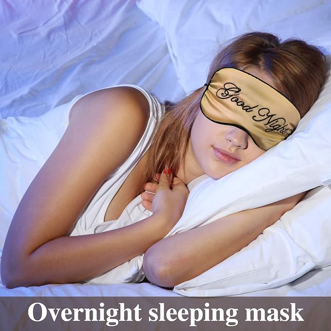 Syhood 6 Pieces Silk Sleep Eye Cover Masks Satin Eye Mask Soft Blindfold - Image 6