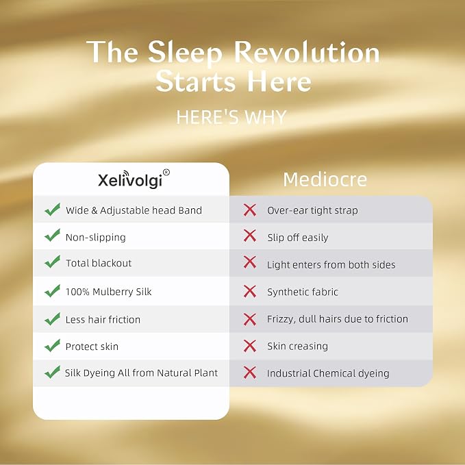 Silk Sleep Mask for Women and Men, Side Sleeper, 22 Momme Pure Mulberry Silk - Image 7