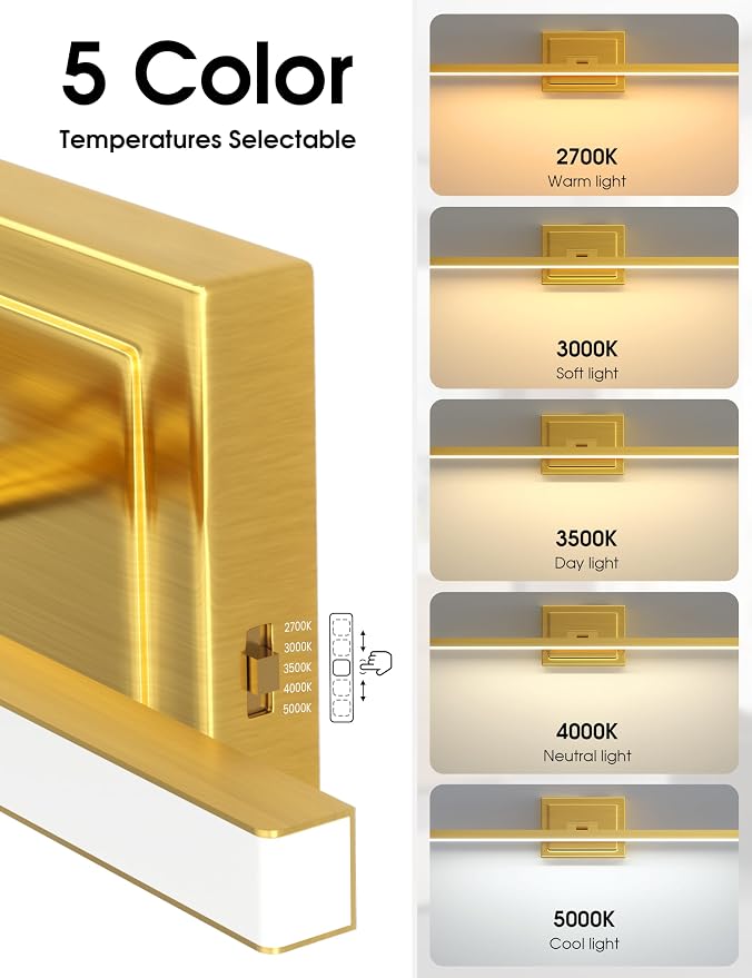 VOLISUN Bathroom Vanity Light 31.5 inch, 18W Dimmable 5CCT Led Bathroom Light - Image 3